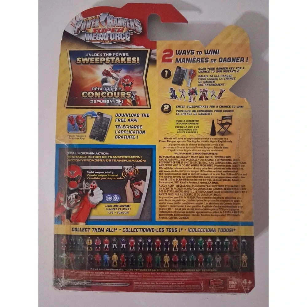 Bandai Power Rangers Legendary Ranger Key Pack Mighty Morphin MegaForce New